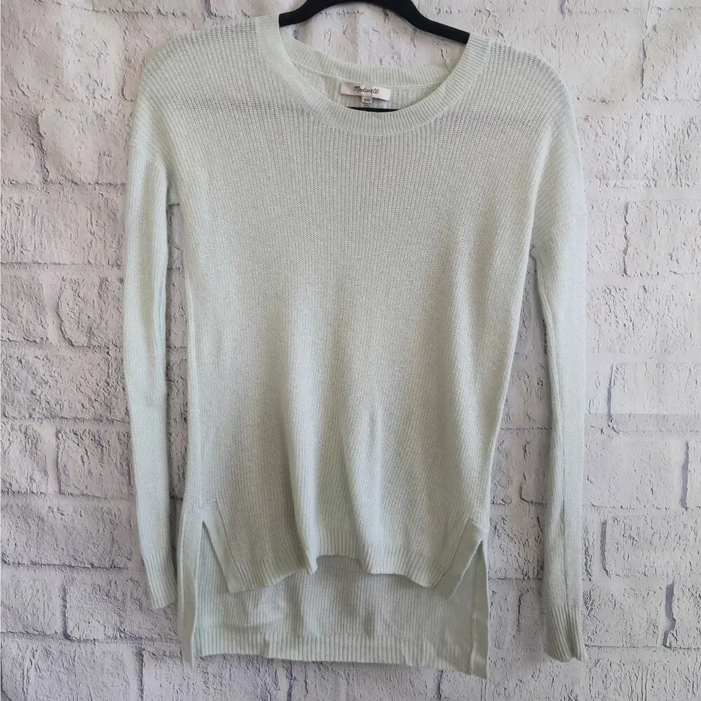 Madewell Mint Crewneck Lightweight Boho Sweater